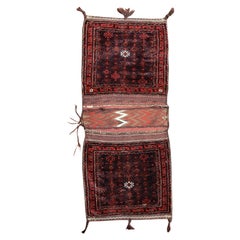 Antique Persian Baluch Khorjin Saddle Bag, 19th Century