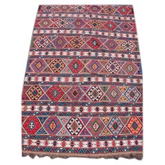 Ancien tapis caucasien Shirvan Kilim, 19e siècle