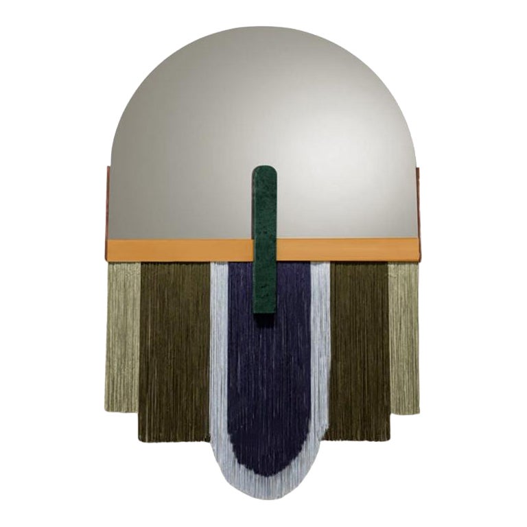 Souk Mirror Moss, Guatemala Green with Gris Mirror and Satin Brass For Sale