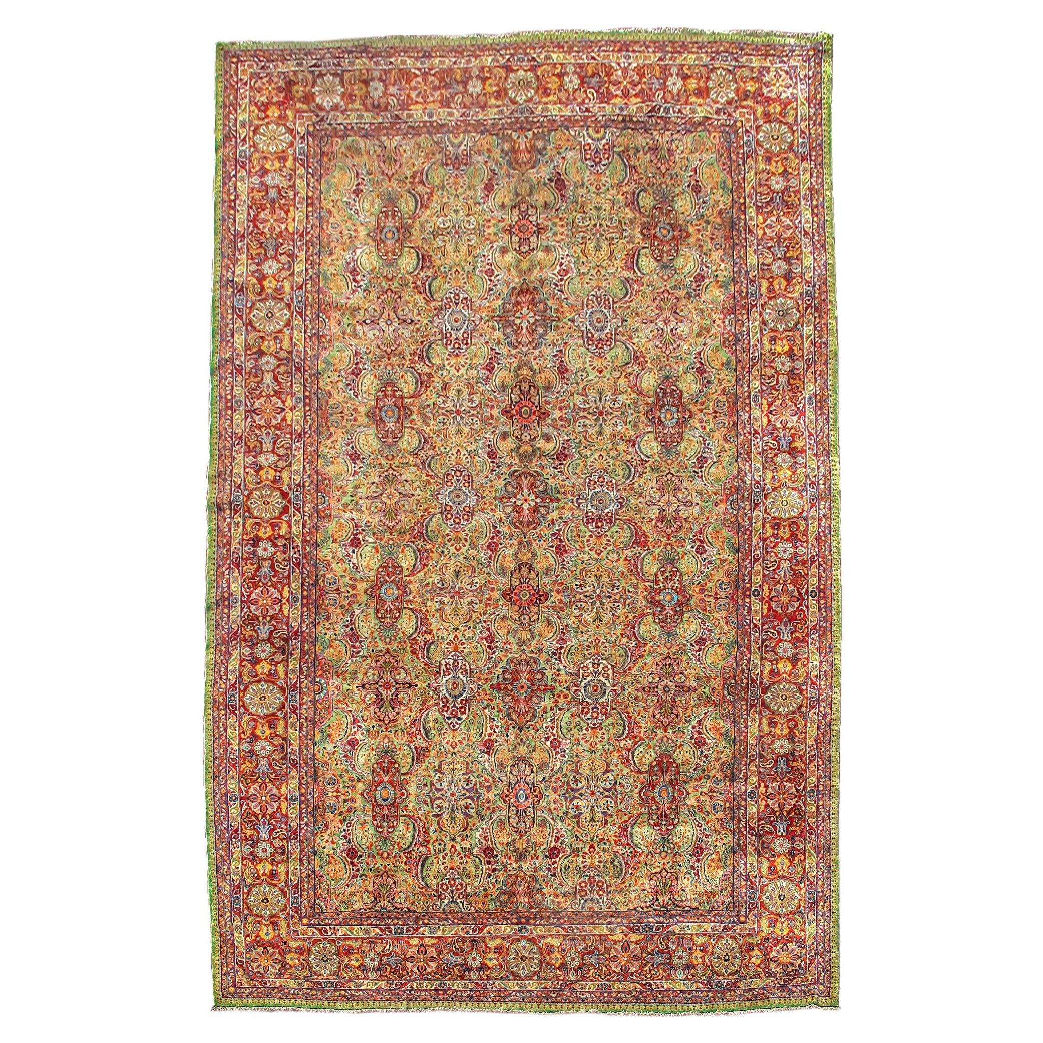Mahal Sarouk Carpet Rug, 20th century For Sale