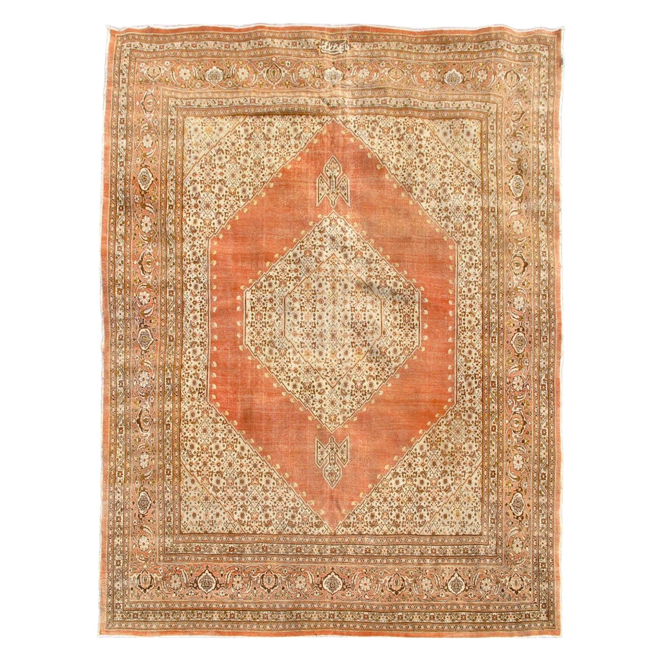 Antique Persian Tabriz Rug, c. 1900 For Sale