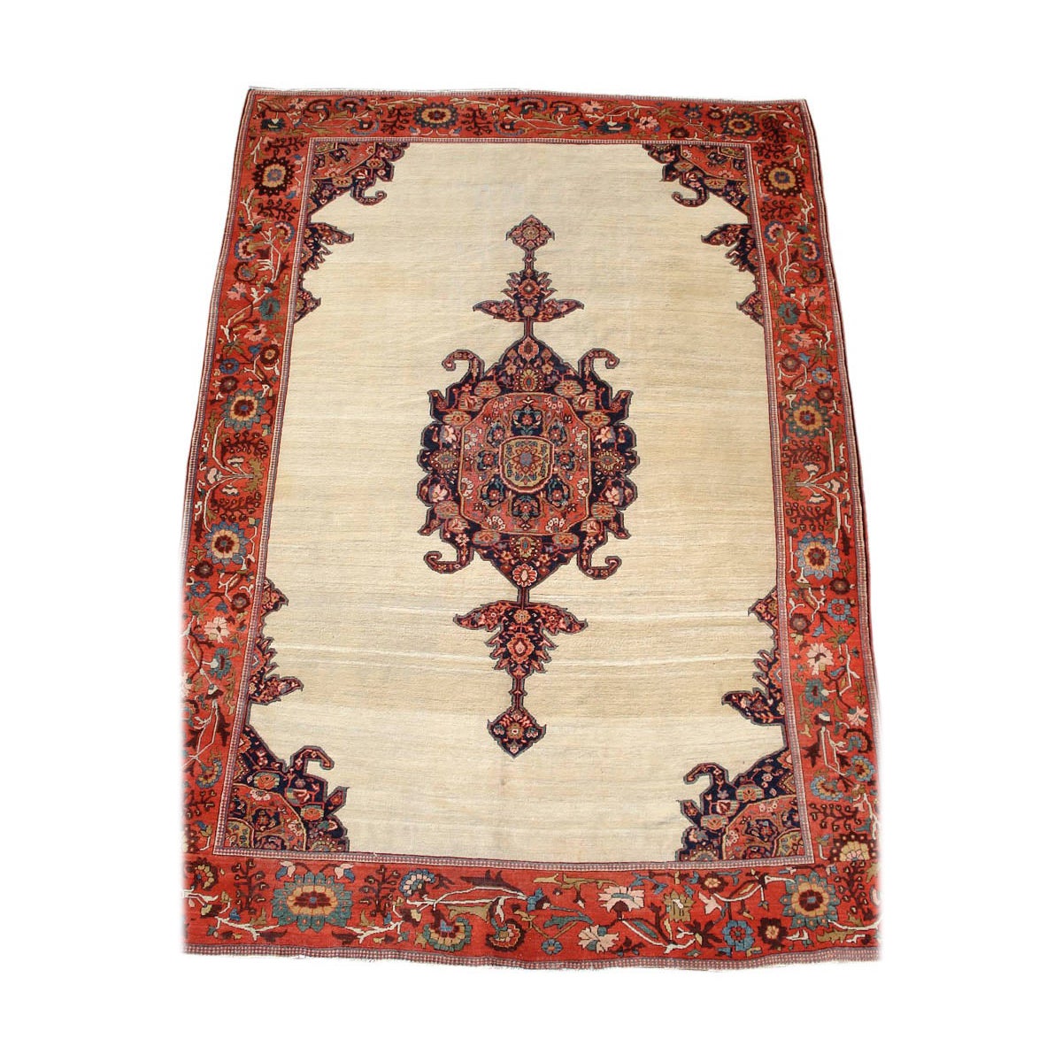 Tapis persan ancien de Sarouk par Fereghan, 19ème siècle