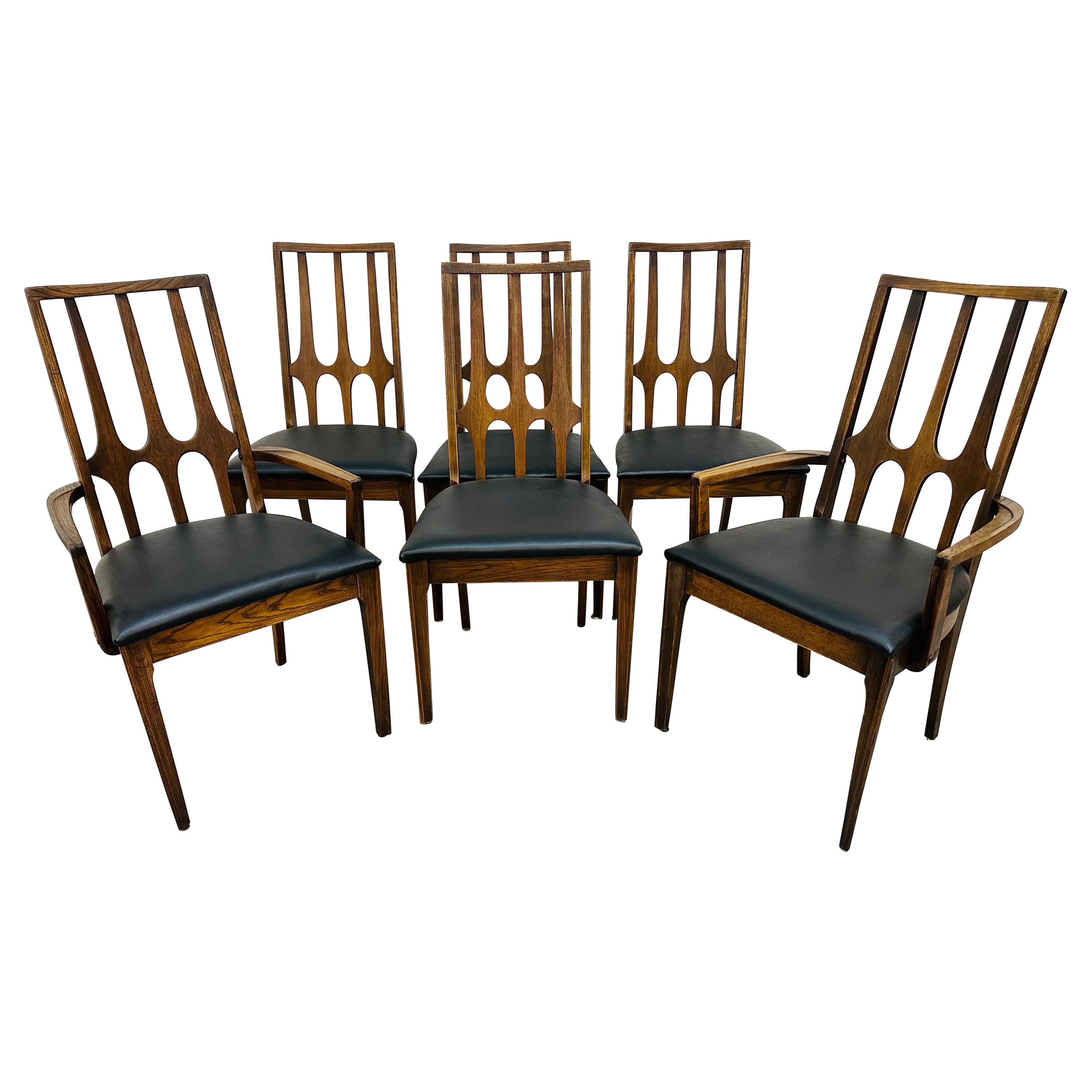 Mid-Century Modern Broyhill Brasilia Walnut Dining Chairs