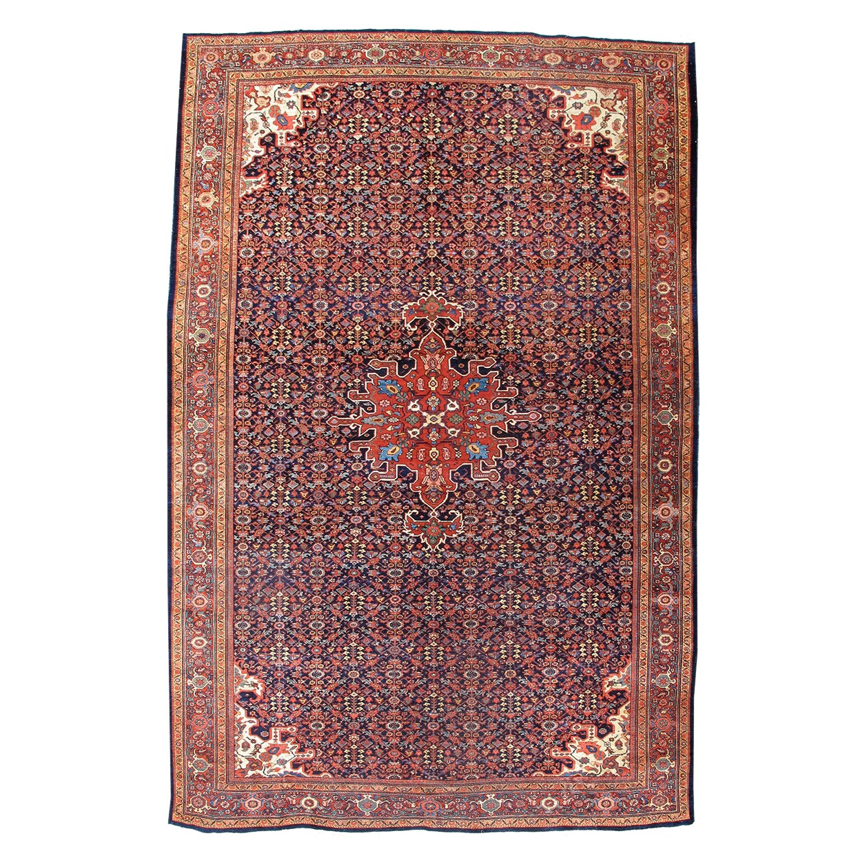 Antique Fereghan Sarouk Rug, Late 19th Century For Sale