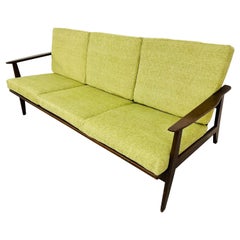 Mid-Century Modern Walnut Sofa