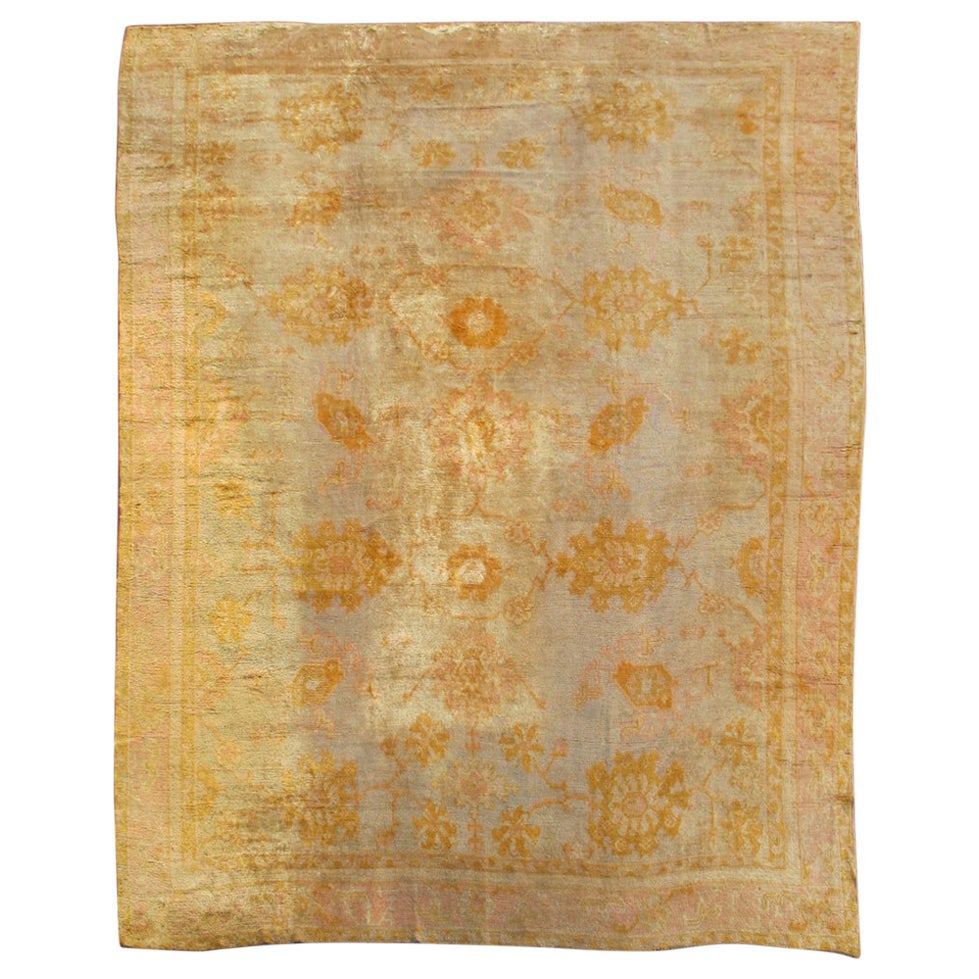 Antique Anatolian Oushak Rug, c. 1900 For Sale