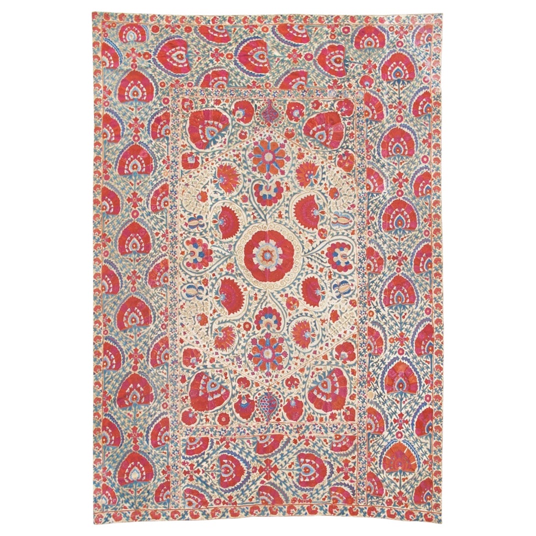 Antique Uzbek Kermina Suzani Textile, c. 1800