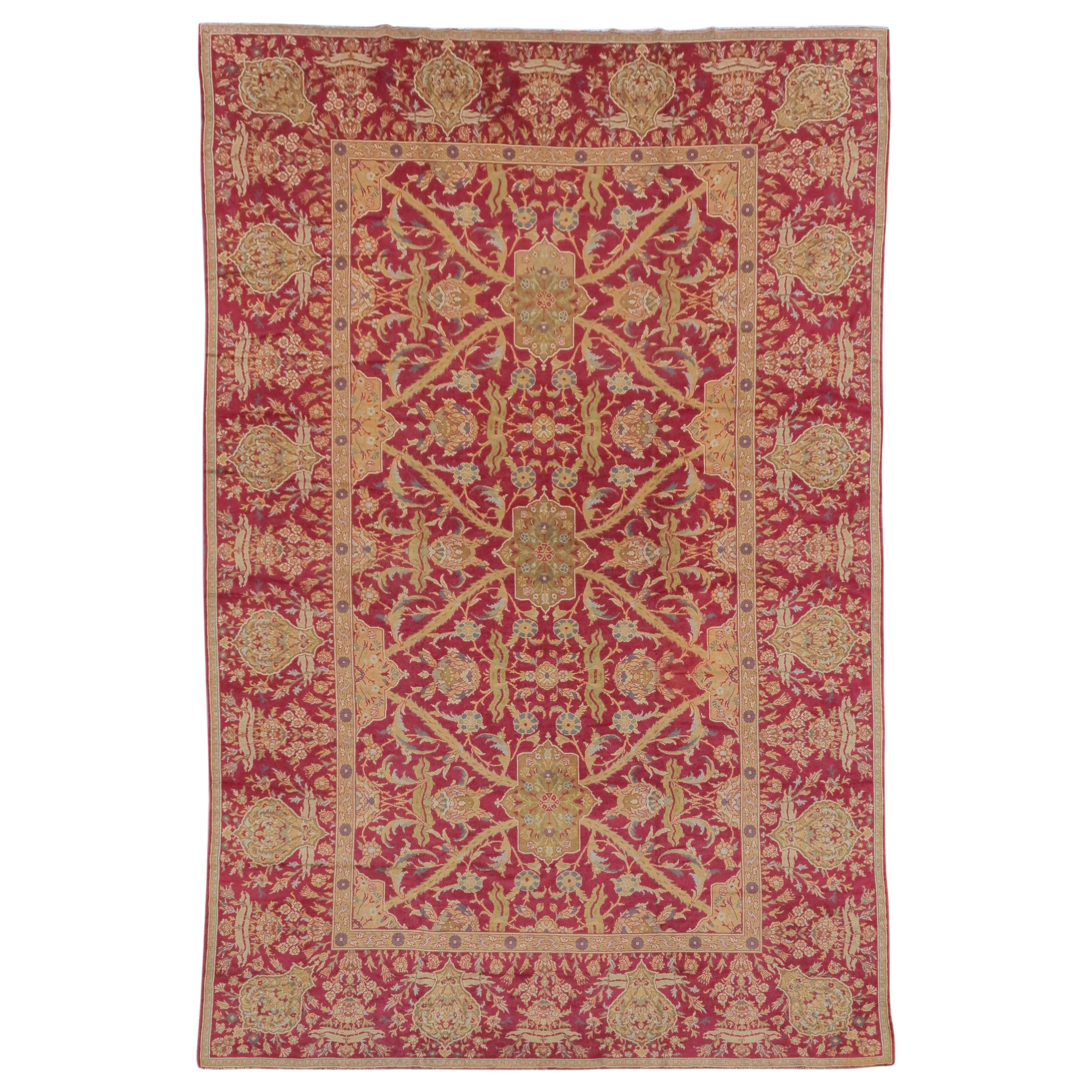 Antique Ottoman-Style Carpet, Late 19th Century