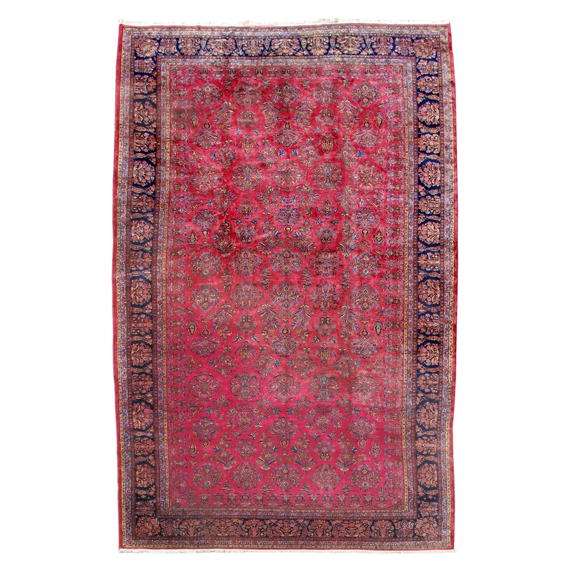 Large Antique Persian Kashan Carpet, c. 1930 For Sale