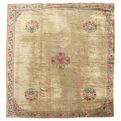 Antiker großer chinesischer Teppich, spätes 19. Jahrhundert