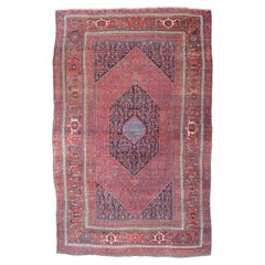 Large Antique Persian Bidjar Carpet, Late 19th Century