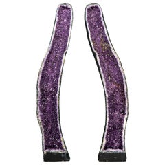 Pair of Purple, X-Tall Amethyst Geode Cathedrals Formed in Archway