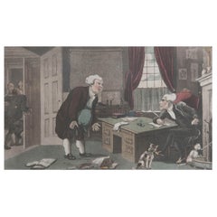 Original Used Print After Thomas Rowlandson, the Bookseller, 1820