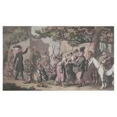 Impression ancienne d'origine d'après Thomas Rowlandson, Syntax and the Gypsies, 1820