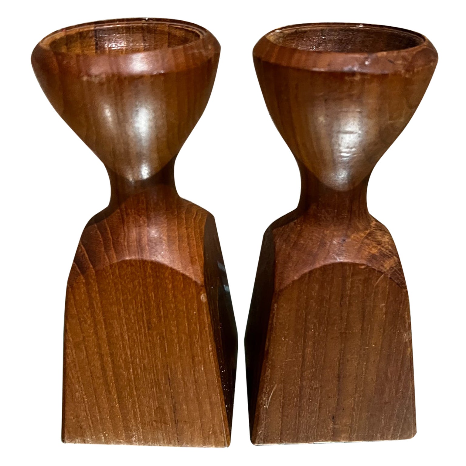 Mid-Century Modern Danish Teak Candelabra Candle Holder Menorah, 1960s ...