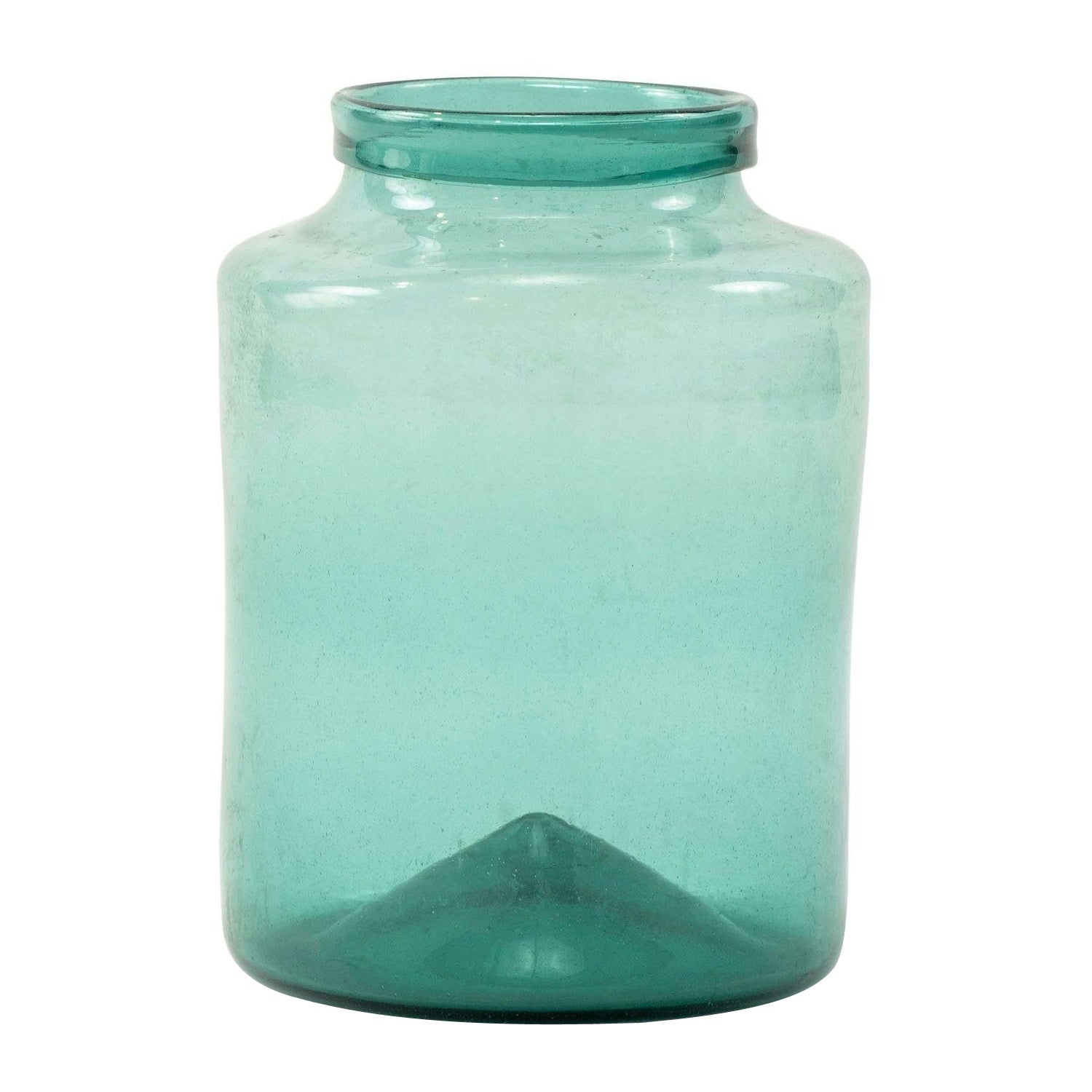 Großes mundgeblasenes antikes Glas JAR