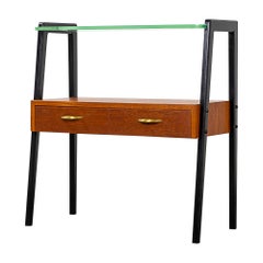 Danish Teak & Glass Side Table