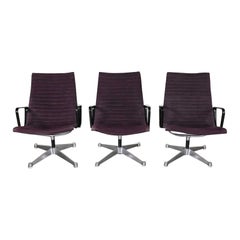 MCM Charles & Ray Eames for Herman Miller Aluminum Group High Back Chairs Set 3