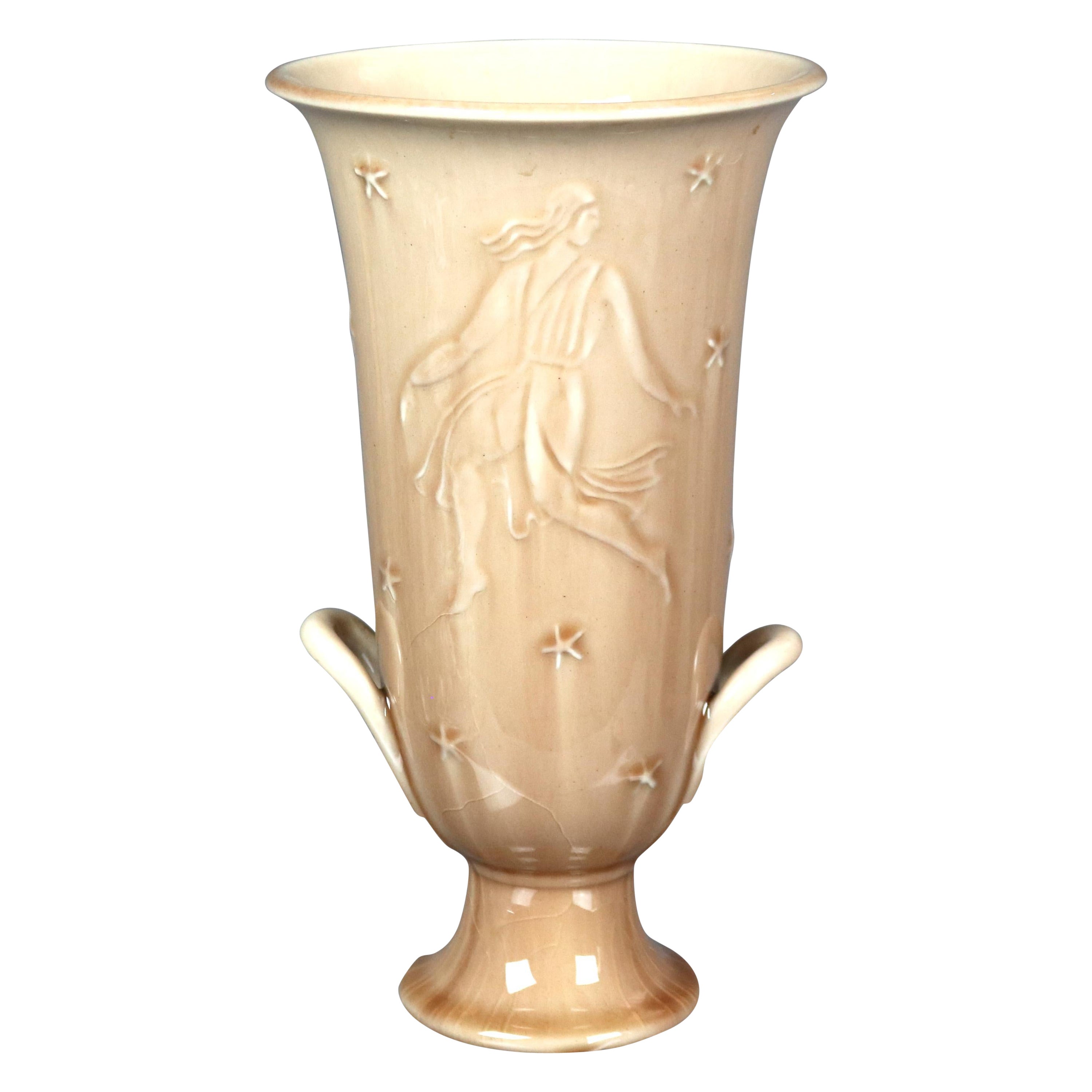 Rookwood Pottery Scenic Vellum Vase, 1919, Fred Rothenbusch For Sale at