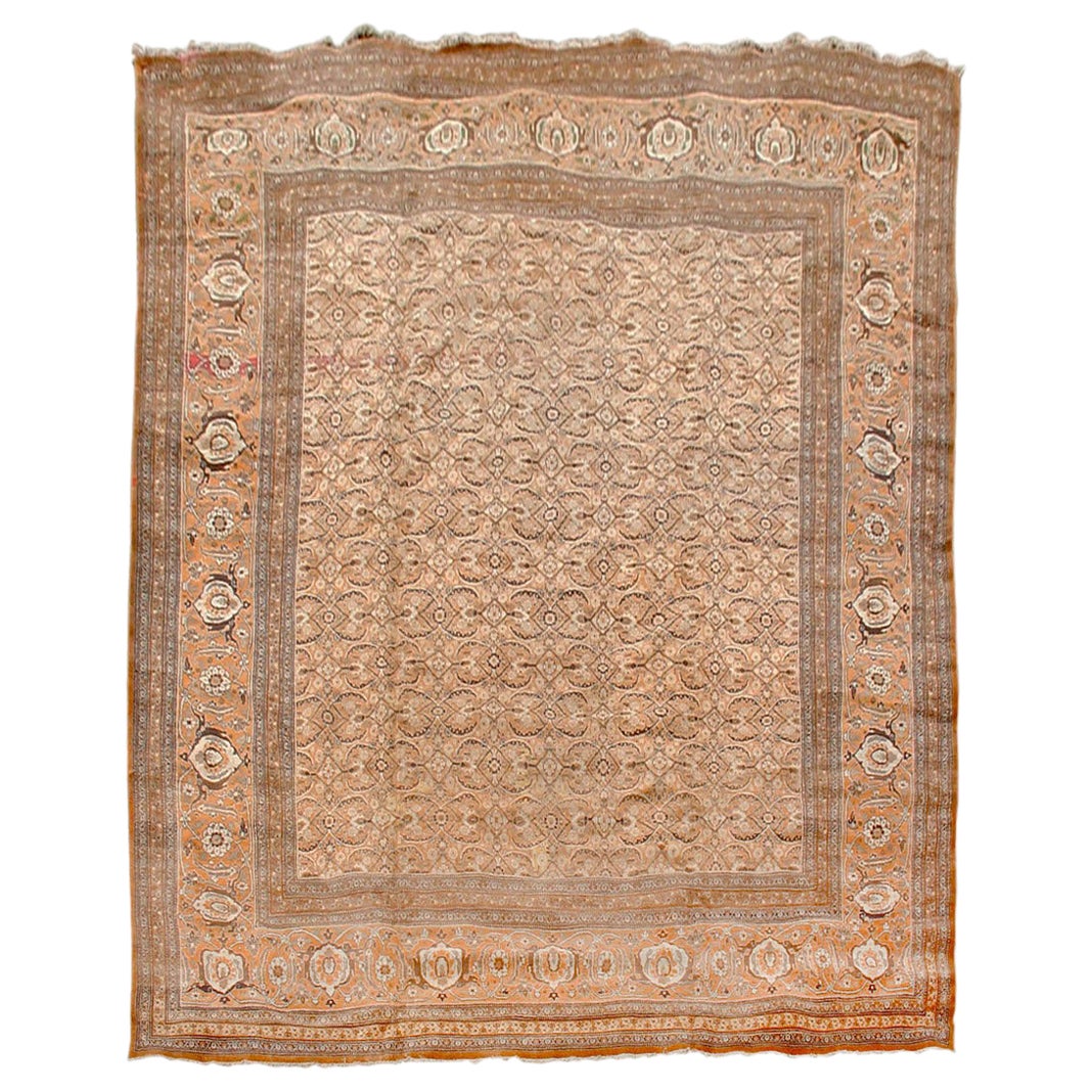 Grand tapis persan ancien de Tabriz, 19ème siècle