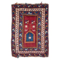 Ancien tapis de prière Kazak Fachralo, vers 1900