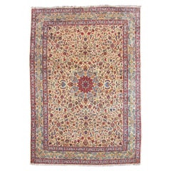 Vintage Large Persian Kashan Carpet, Mid-20th Century