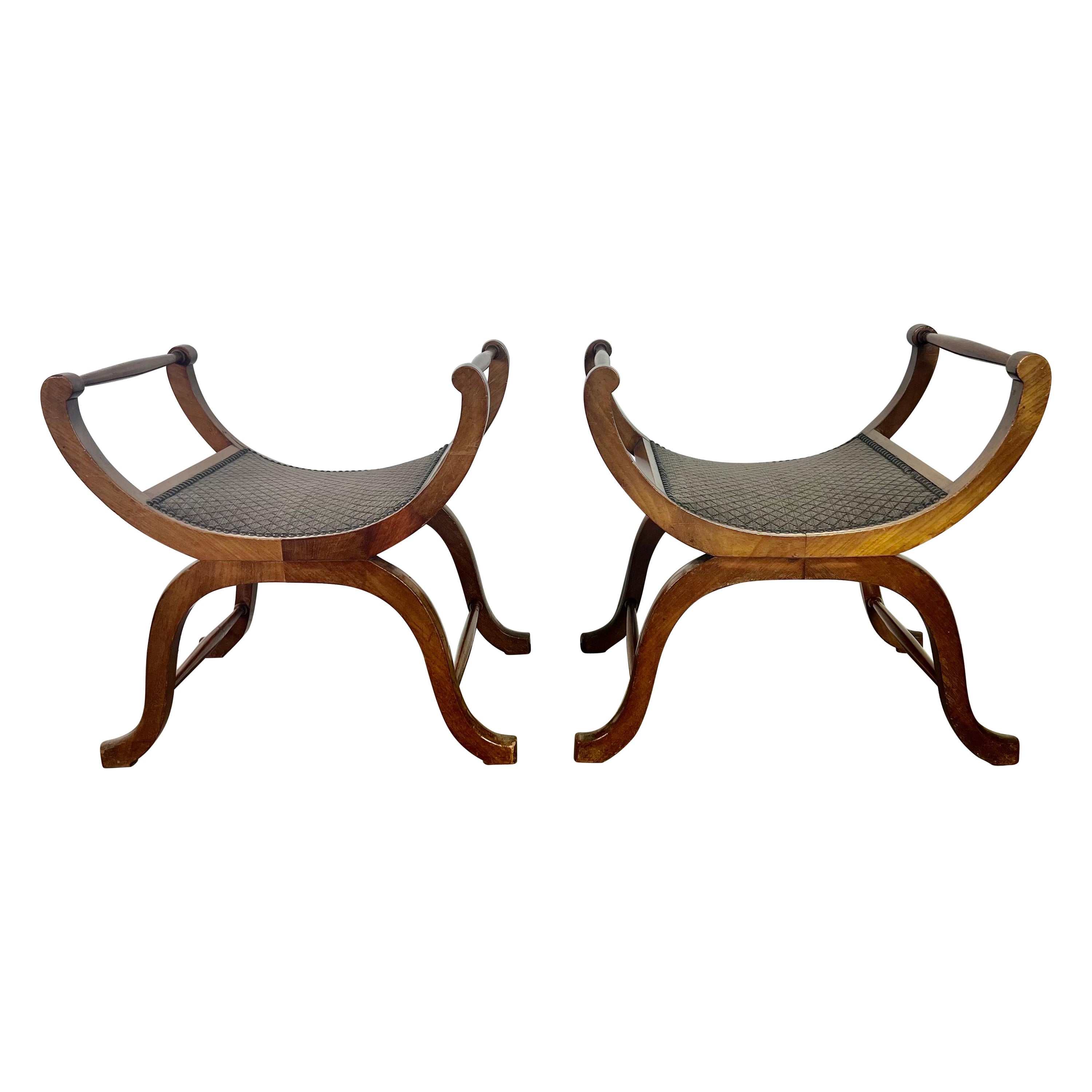 Pair of 19th Century English Regency Style Benches 