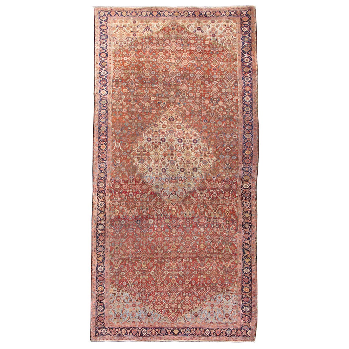 Antique Persian Heriz Rug, c. 1900 For Sale