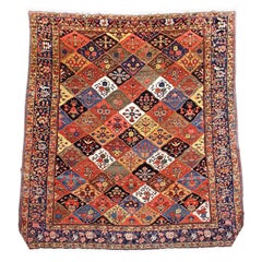 Antique Oversized Persian Bakhtiari Carpet, Early 20th Century