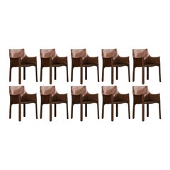 Mario Bellini 413 "CAB" Chairs for Cassina, 1977, Set of 10