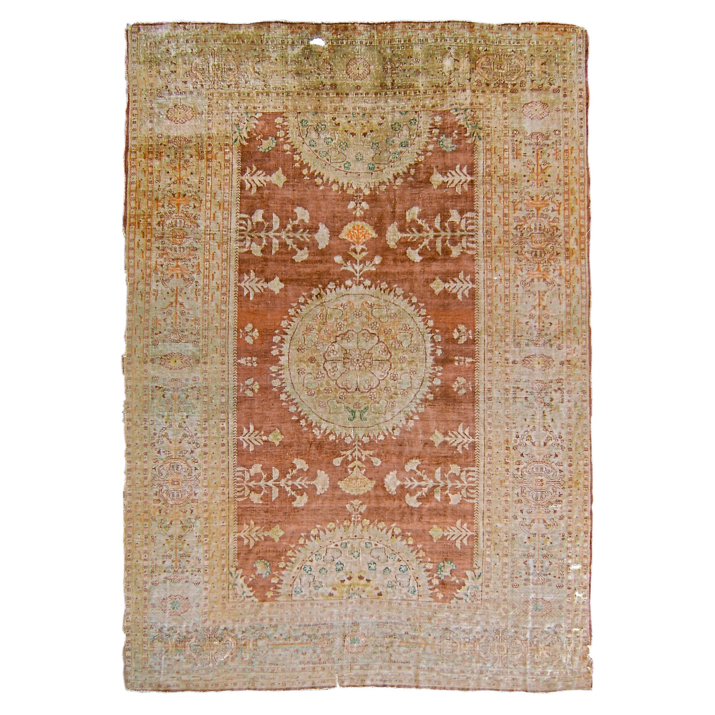 Antique Persian Silk Tabriz Rug, 19th Century For Sale