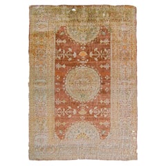 Antique Persian Silk Tabriz Rug, 19th Century