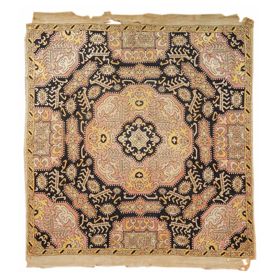 Kaukasischer Stickerei-Teppich, um 1900 im Angebot