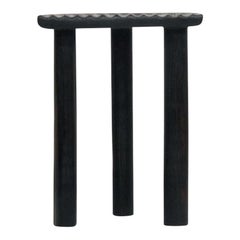 Tabouret noir à imprimé doigts de Victor Hahner