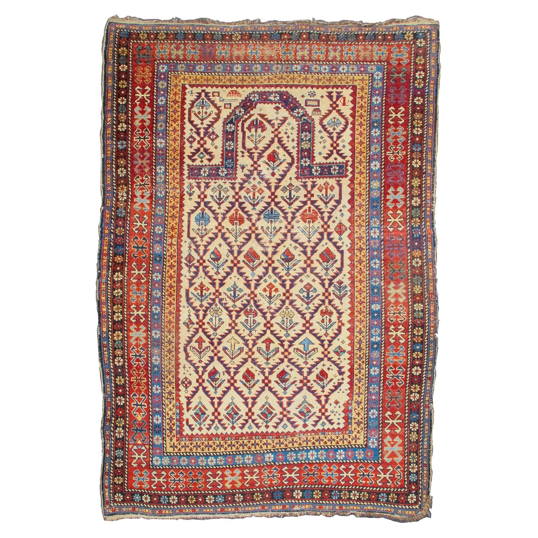 Antique Shirvan Prayer Rug, 19th Century For Sale