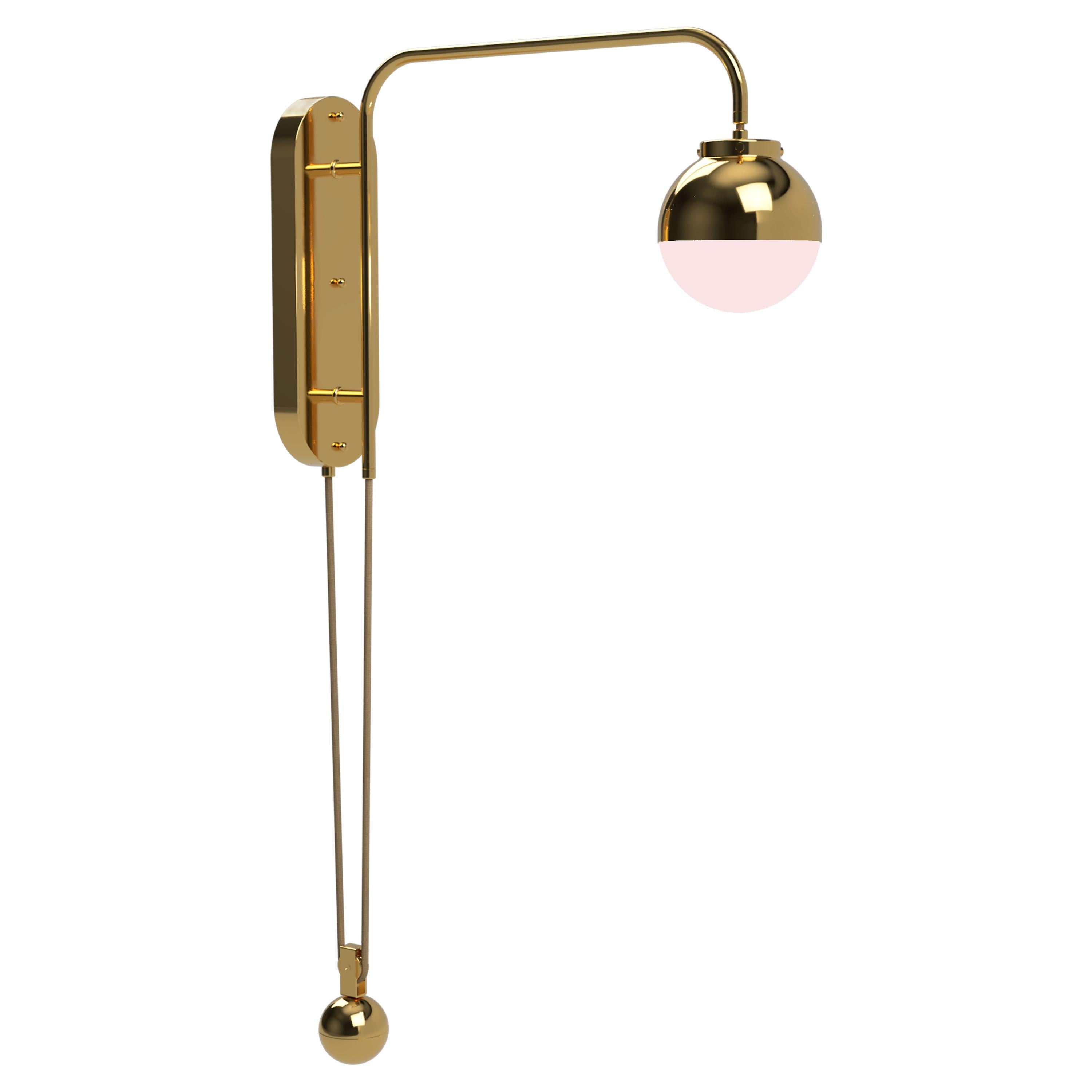 Shanglift Wall Light with Pulley, Mid-Century Modern, Re Edition For Sale