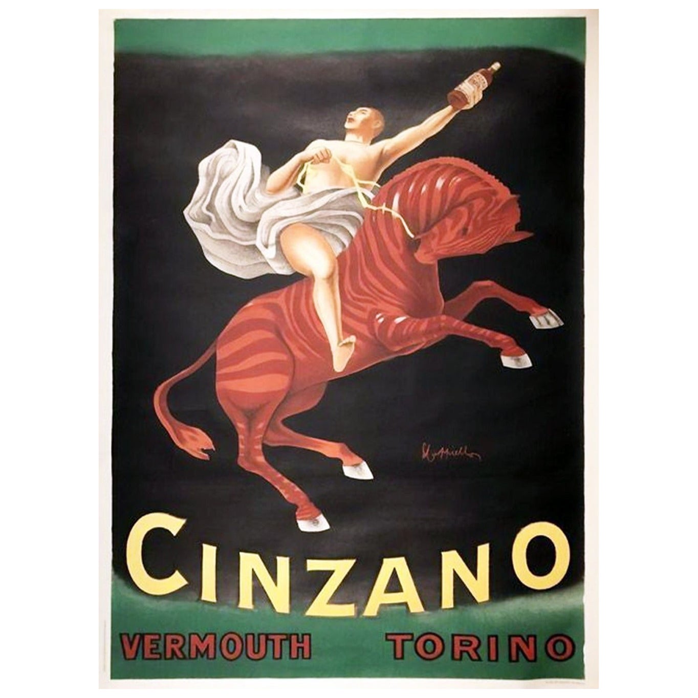 1950 Cinzano Vermouth Poster originale d'epoca