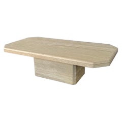 Postmodern Travertine Coffee Table