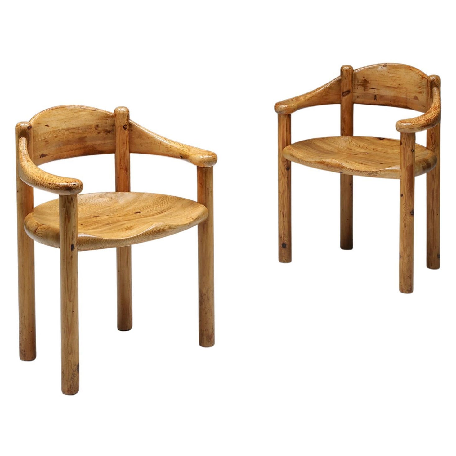 Pine Dining Armchairs by Rainer Daumiller for Hirtshals Sawmill, Denmark, 1970s For Sale