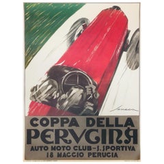 1950 Coppa Della Perugina Original Vintage Poster