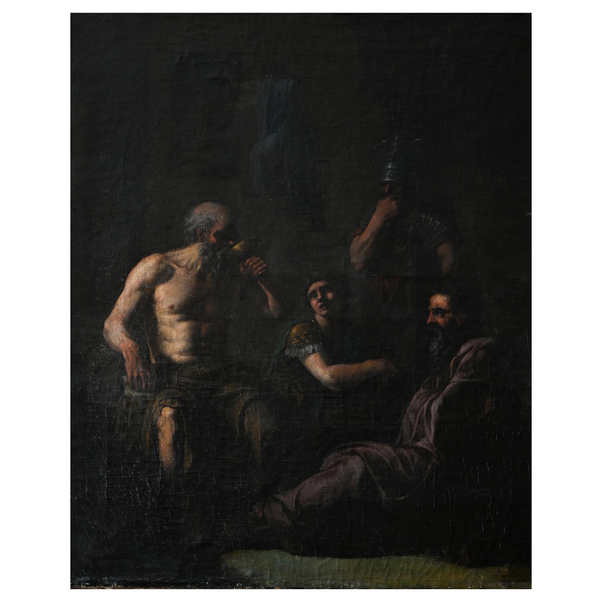 Socrates, 18. Jahrhundert, Öl auf Leinwand, unsigniert  im Angebot