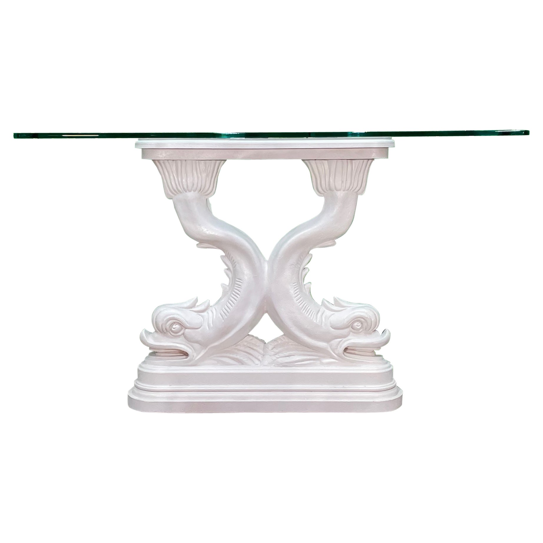 Sculptural Black Swan Statue Console Table at 1stDibs swan console