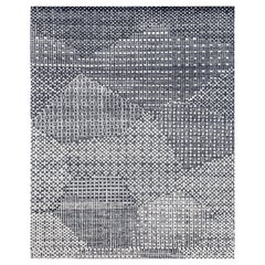 Mehraban - Tapis de conception moderne en laine et soie de bambou 10092A