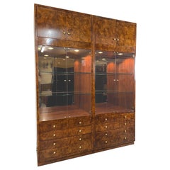 Henredon Burl Wood Cabinets