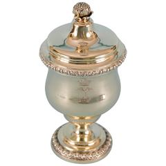 George II Silver Gilt Spice Vase and Cover, circa 1750