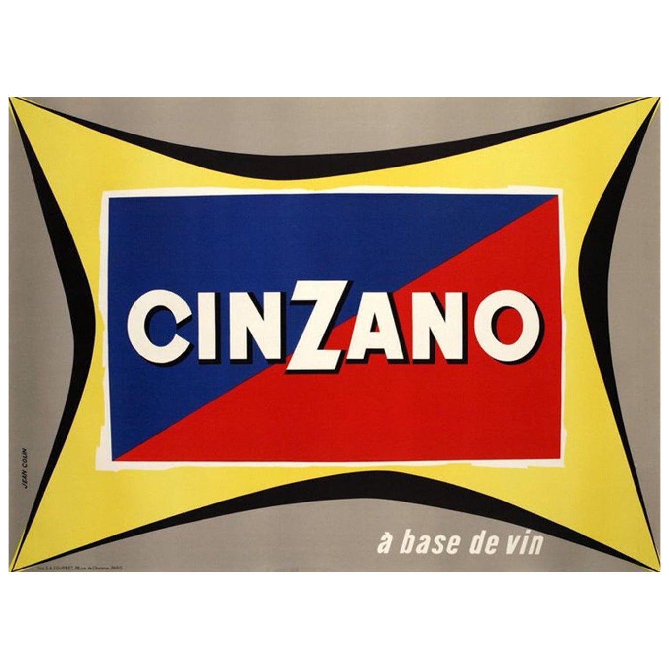 1952 Cinzano Original Vintage Poster For Sale