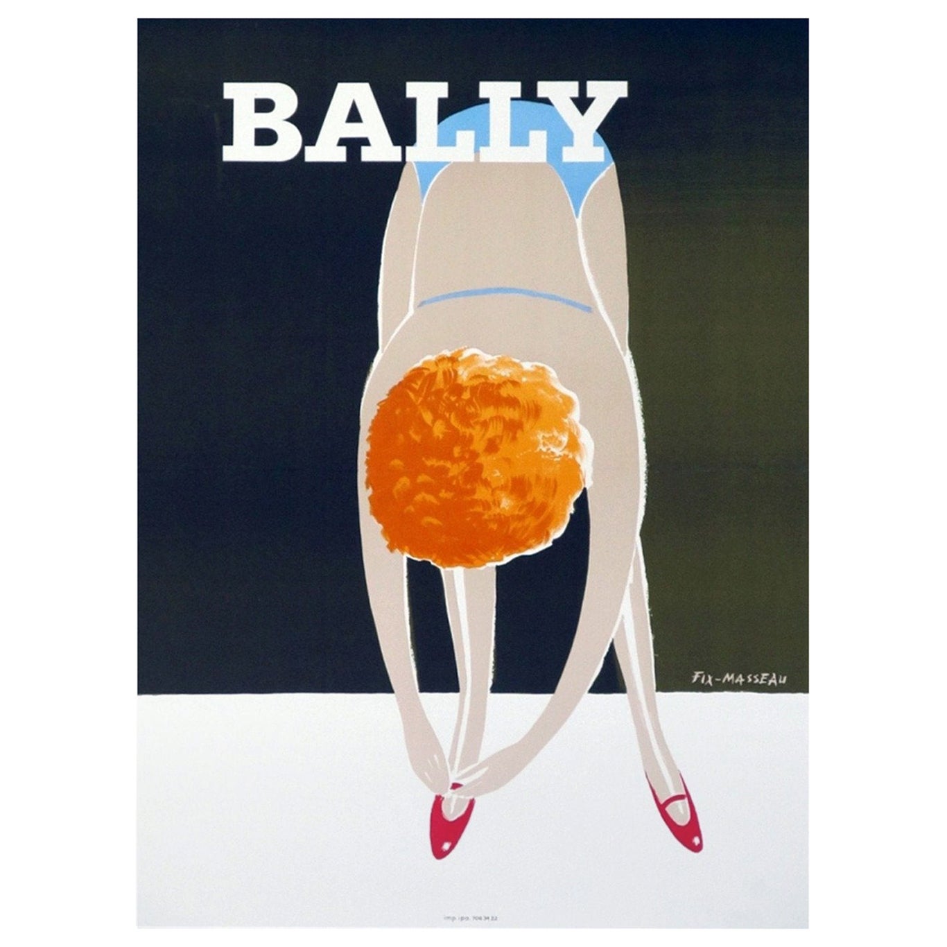 1980 Bally, Ballett Original Vintage Poster im Angebot