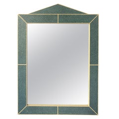 Vintage Shagreen Table Mirror from London