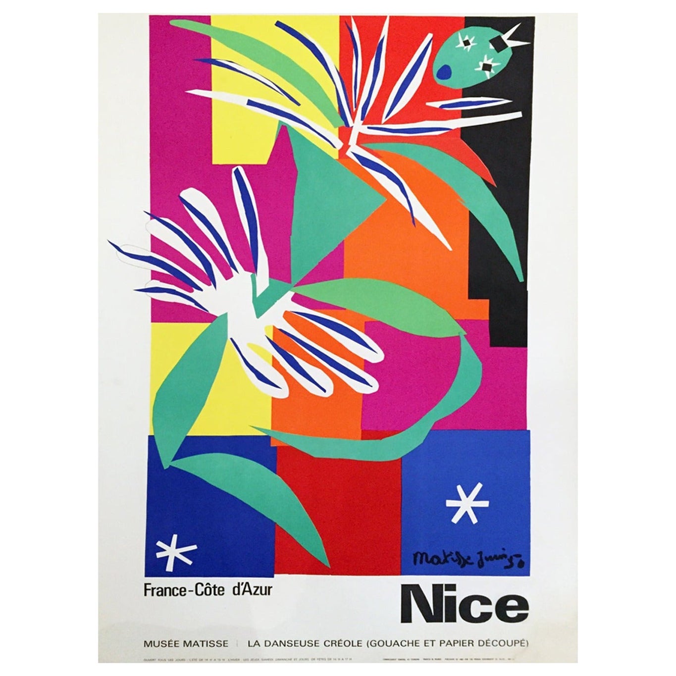 1965 Henri Matisse, Nice La Danseuse Creole Original Vintage Poster For Sale