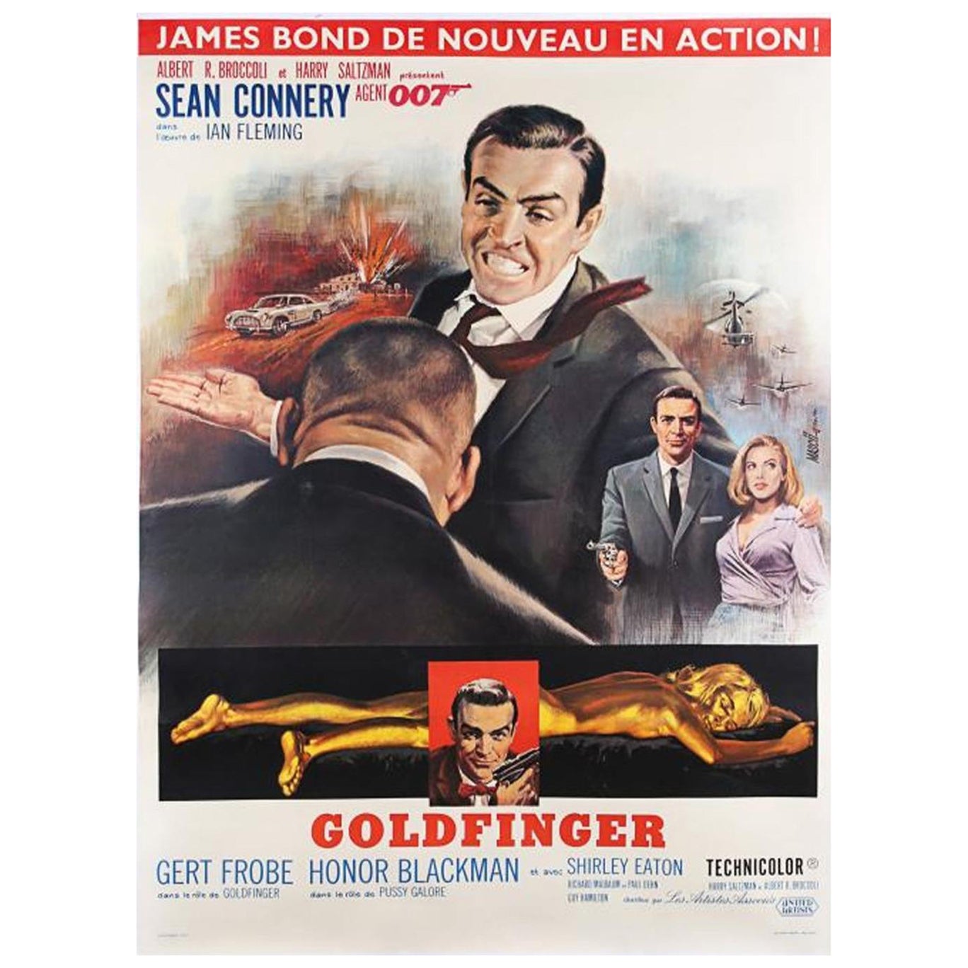 Original-Vintage-Poster „French“, Goldfinger, 1964